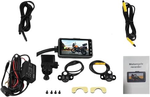 دراجة نارية DVR Dash Cam SE300 كاميرا مزدوجة مسجل الرؤية الخلفية الأمامية الزنك تلقائيا تشغيل وإيقاف تسجيل حلقة متوافق مع أجزاء الدراجات النارية السيارات (ذاكرة بطاقة Sd: لا شيء) in Kuwait