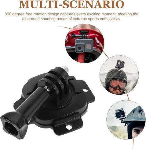 2 Sets Action Camera Helmet Mount - Easy Installation with Removable Base for Ski, Snowboarding, Motorcycle and Football Helmets in Saudi Arabia