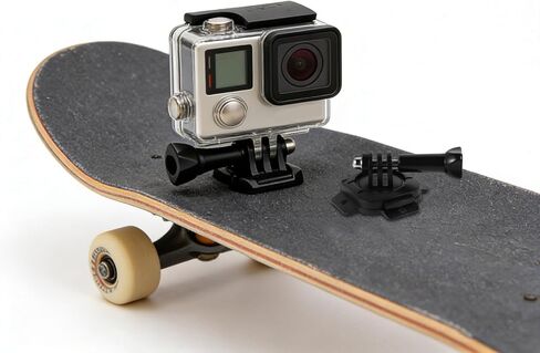 2 Sets Action Camera Helmet Mount - Easy Installation with Removable Base for Ski, Snowboarding, Motorcycle and Football Helmets in Saudi Arabia