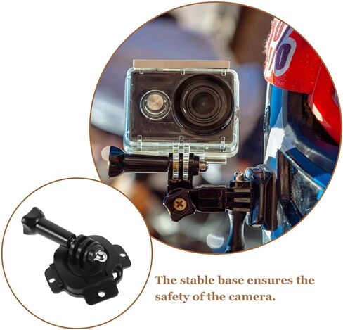 2 Sets Action Camera Helmet Mount - Easy Installation with Removable Base for Ski, Snowboarding, Motorcycle and Football Helmets in Saudi Arabia