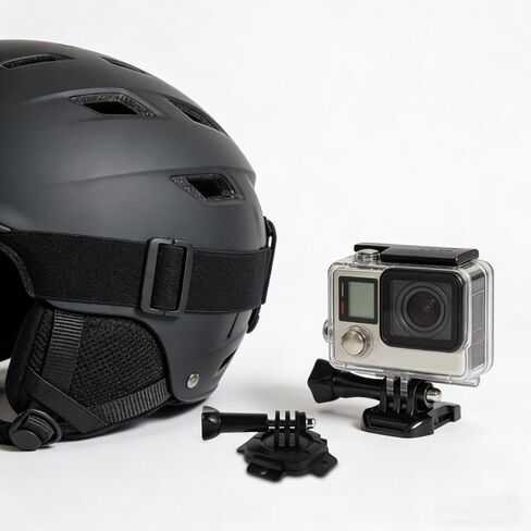 2 Sets Ski Helmet Camera Base - Rotating Mount with Strong Adhesive Pad for Action Camera Snowboard Helmet Motorcycle Climbing Sports in Saudi Arabia