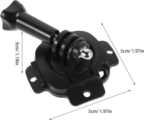 2 Sets Ski Helmet Camera Base - Rotating Mount with Strong Adhesive Pad for Action Camera Snowboard Helmet Motorcycle Climbing Sports in Saudi Arabia