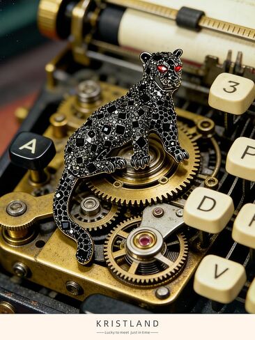 الرجال الموضة الكاملة بلورات كول كبير النمر الحيوان بروش الحياة البرية المفترس بلورات النمساوية حجر الراين ليوبارد القط الحيوان بروشيه دبوس in Kuwait