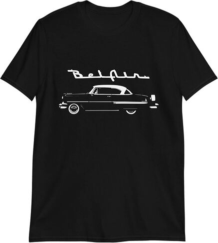 تي شيرت 1954 Chevy Bel Air 54 Belair Silhouette Antique Car بأكمام قصيرة in Kuwait