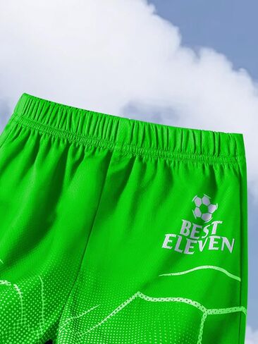 Green Soccer Outfit for Team Sports, Short Sleeve T-Shirt and Shorts Set for Sports Training and Casual Wear in Saudi Arabia
