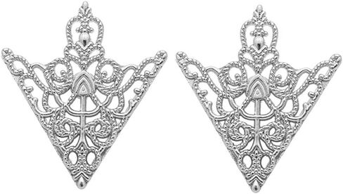 Men Triangular Collar Pin Hollow Brooch Lapel Pin Collar Tips Decor in Saudi Arabia