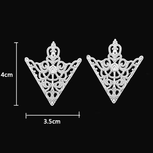Men Triangular Collar Pin Hollow Brooch Lapel Pin Collar Tips Decor in Saudi Arabia