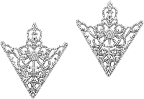 Men Triangular Collar Pin Hollow Brooch Lapel Pin Collar Tips Decor in Saudi Arabia