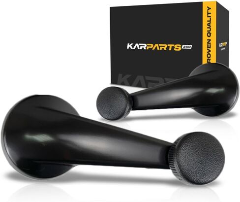 KarParts360 for GMC Sonoma Window Crank 1994 95 96 1997 Driver OR Passenger Side | Single Piece | Front OR Rear | Smooth Black | w/Knob | Metal | GM1354107 | 15647685 in Saudi Arabia