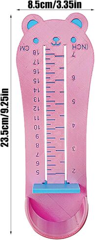 Shoe Sizer ABS 23.5x3.5x8.5cm, Foot Measurement Device Cute Accurate Measuring Tool with Double-Scale Display for Shopping, Home, Travel in Saudi Arabia