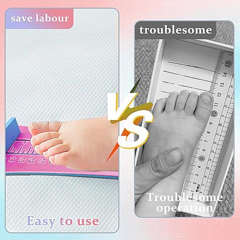 Shoe Sizer ABS 23.5x3.5x8.5cm, Foot Measurement Device Cute Accurate Measuring Tool with Double-Scale Display for Shopping, Home, Travel in Saudi Arabia