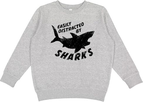 inktastic Easily Distracted By Sharks Youth Sweatshirt in Saudi Arabia