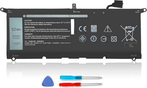 DXGH8 بطارية لديل XPS 13 9370 9380 2019 انسبايرون 13 7390 7391 2 في 1 5390 5391 7490 خط العرض 3301 E3301 Vostro 5390 5391 0H754V G8VCF H754V G8VCF6C HK6N5 P113G001 P 82 جيجا P82G001 0V48RM V48RM 52Wh in Kuwait