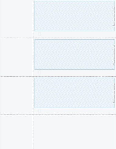 Three to a Page Personal Sized Blank Check Stock, 1200 Blue Checks in Saudi Arabia