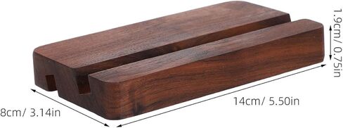 Garneck Black Walnut Wood Place Card Holder with Dual Slots Desk Calendar Base and Photo Display Stand for Wedding Cafe Office Party Decorations Smooth Edges Versatile Tabletop Organizer in Saudi Arabia