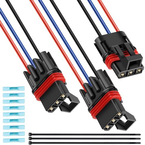 moveland Polaris Bus Bar Connectors – 3-Pack Pulse Bar Wire Harness for Polaris Ranger XP 1000, RZR RS1 Pro, General 2018-2024 (Black Blue Red) in Saudi Arabia