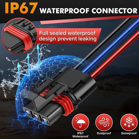 moveland Polaris Bus Bar Connectors – 3-Pack Pulse Bar Wire Harness for Polaris Ranger XP 1000, RZR RS1 Pro, General 2018-2024 (Black Blue Red) in Saudi Arabia