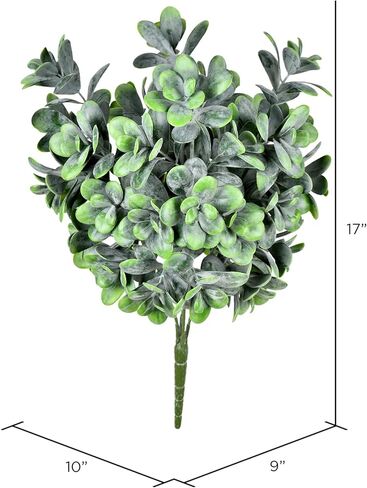 Vickerman Everyday Artificial Green Jude Bush 17 Inch Long - UV Resistant - Perfect for Home Or Office - Greenery Sprigs Decor for Flowers Shrubs Vases in Saudi Arabia