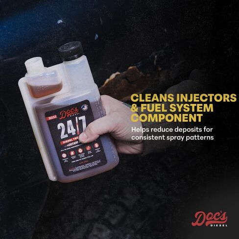 Doc's Diesel 24/7 Cetane Boost Diesel Fuel Additive – All-in-One ULSD Treatment | Lubricates & Protects Fuel Pumps and Injectors, Cleans Fuel System – 16 oz (1 Pack) in Saudi Arabia