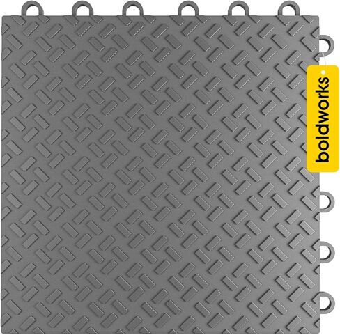 boldworks Garage Floor Tiles Interlocking Garage Flooring Tiles Pack of 48 Antislip Oil and Stain Resistant for Garages Shop Floors Basements 40000 LBS Load Capacity 12x12 Inch Black Color in Kuwait