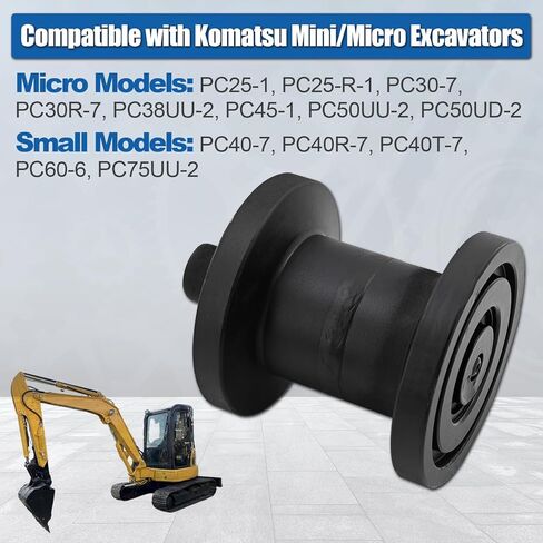 20T-30-00060 الأسطوانة العلوية المتوافقة مع حفارات كوماتسو PC30-7 PC40-7 PC50UU-2 PC60-6 PC75UU-2 بكرة المسار العلوية السوداء شديدة التحمل in Saudi Arabia