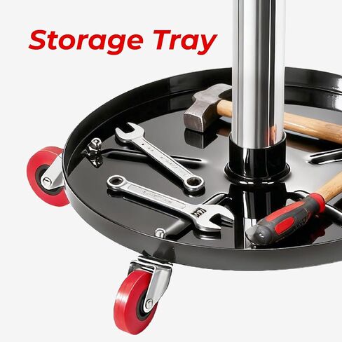 Mechanic Stool, Pneumatic Roller Seat Rolling Pneumatic Creeper Garage Shop Seat, Adjustable Height 15.7"-20.2" Padded Rolling Workshop Stool with Tool Tray for Garage Shop Auto Repair in Saudi Arabia