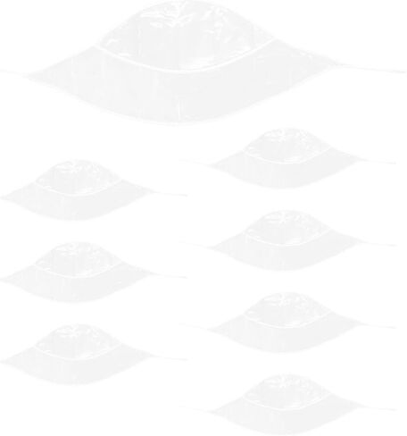 ARTIBETTER 8 قطع من غطاء المطر المقاوم للماء للنساء مع أغطية بلاستيكية بيضاء الحواف قبعات مطر واسعة الحواف لحماية تصفيفة الشعر للاستخدام في الهواء الطلق in Saudi Arabia