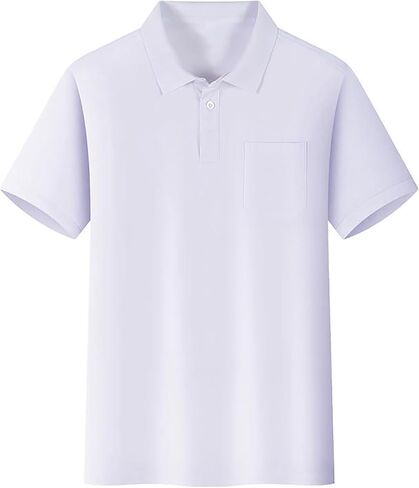 Teen Boys Classic Polo Shirt Short Sleeve School Uniform Shirts Button Closure Collared Shirts for Kids 8-15 Years in Saudi Arabia