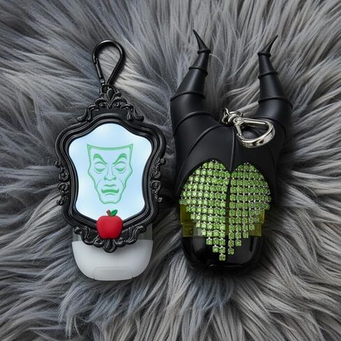 Bath & Body Works Disney Villains PocketBac Holder 2-Pack – Maleficent & Evil Queen – Glow-in-the-Dark & Light-Up Silicone Travel Clips – Novelty Bag Charms & Keychains (Accessory Only) in Saudi Arabia