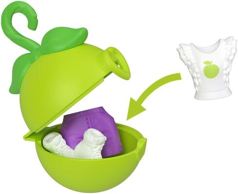 Polly Pocket Dolls & Pets Keychain Playset, Fruit Themed Fashion Accessories and Bag Charms in Saudi Arabia