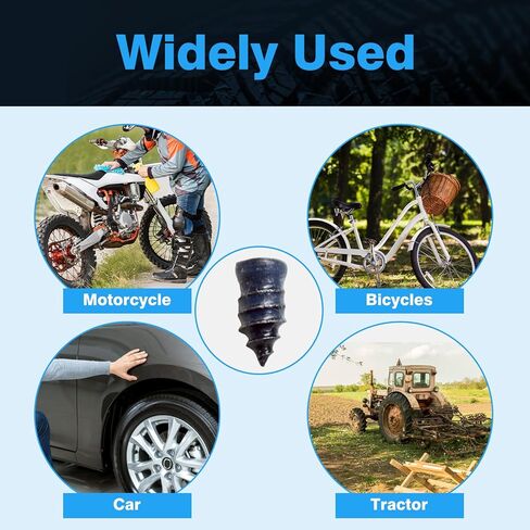 40 قطعة من الأظافر المطاطية لإصلاح الإطارات، طقم براغي مطاطية حلزونية لإصلاح الإطارات، سدادات براغي للإطارات ذاتية الخدمة، أداة إصلاح سريعة للسيارة والدراجات النارية والشاحنات وإطارات الجرارات لإصلاح ثقب الإطارات in Kuwait