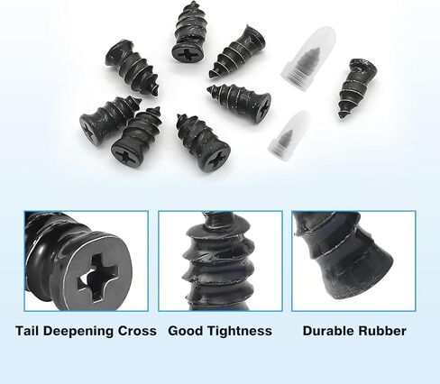 40 قطعة من الأظافر المطاطية لإصلاح الإطارات، طقم براغي مطاطية حلزونية لإصلاح الإطارات، سدادات براغي للإطارات ذاتية الخدمة، أداة إصلاح سريعة للسيارة والدراجات النارية والشاحنات وإطارات الجرارات لإصلاح ثقب الإطارات in Kuwait