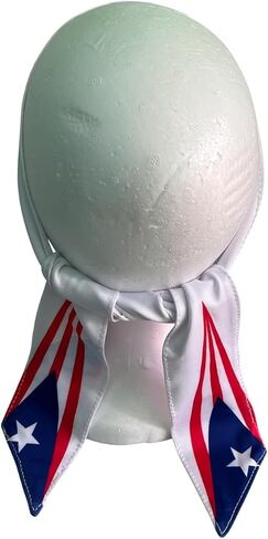 Puerto Rico Flag Headband for Men and Women, Long Athletic Head Band with Adjustable Knot for Cycling, Running, Gym, Sportswear Accessory Outdoor Headband, Patriotic Design in Saudi Arabia