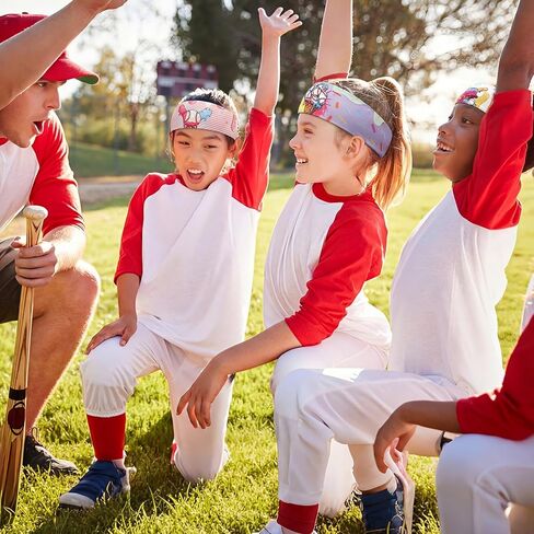 Jecery 12 Pcs Baseball Ice Cream Drip Headbands Youth Baseball Drips Birthday Party Favor Elastic Polyester Sweatband Respect The Drip for Basketball, Football, Running, Stuff for Women Men Team Gift in Saudi Arabia