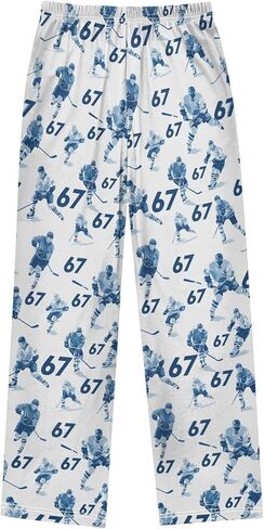 Pfrewn 67 Pattern Pajama Pants Soft PJ Long Sleep Lounge Bottoms Ages 6-14 Years in Saudi Arabia