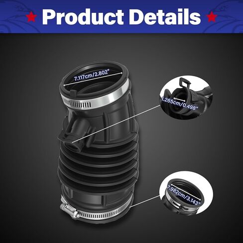1 قطعة منقي هواء المحرك أنبوب خرطوم السحب مع المشابك متوافق مع Honda CR-V 2015 2016 2.4L مدخل هواء أنبوب أنبوب التمهيد يستبدل #696005, 172285LAA00 in Kuwait
