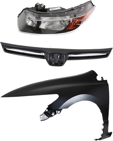 Spare Headlight Kit Driver Side Compatible with Honda Civic Coupe 2006-2007 1.8L EX (Halogen) in Saudi Arabia