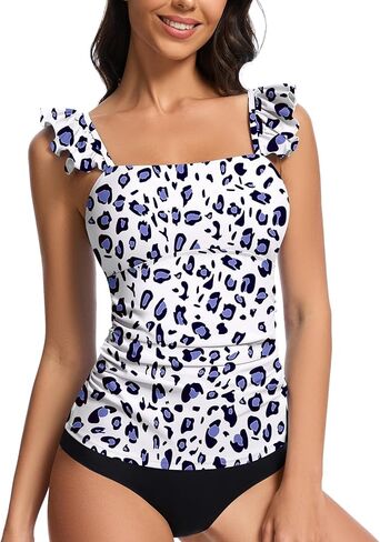 Soneven Women's Swim Shirt UPF 50+ Ruffle Sleeve Rash Guard UV Sun Protection Swimsuit Top Bathing Suit No Bottom in Kuwait