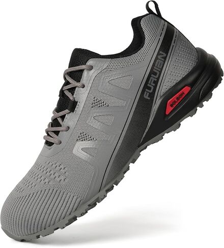 Furuian Steel Toe Shoes for Men Non Slip Work Safety Shoes for Men Lightweight Comfortable Steel Toe Sneakers Breathable Mens Safety Work Sneakers in Saudi Arabia