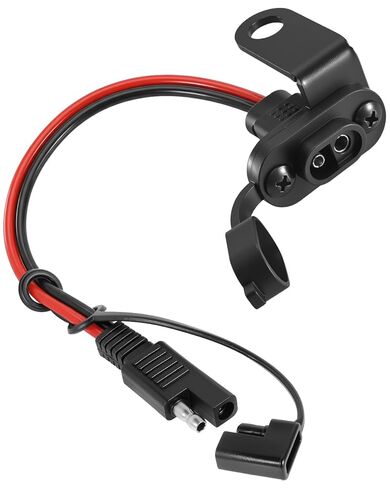 دعامة شاحن بطارية الدراجة النارية تناسب Harley Road Glide FLTRX & Street Glide FLHX 2024-2025، 304 من الفولاذ المقاوم للصدأ Stealth SAE مع حامل كابل، موصل شاحن خارجي in Kuwait