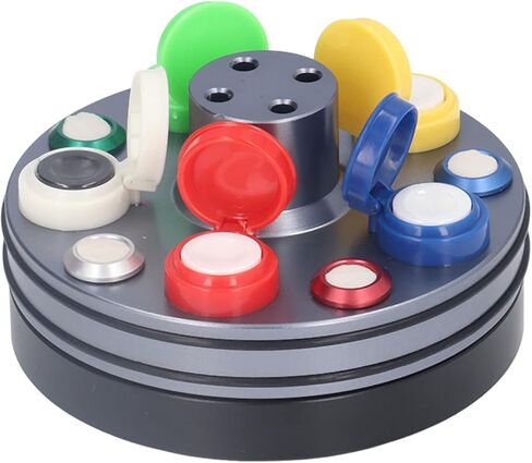 Fockety Oil Cup Stand, Rotatable Watch Oil Cups Professional Rotary Five Dip Cup Metal Turntable Watch Repair Tool for Repair Watchmakers in Saudi Arabia