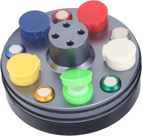 Fockety Oil Cup Stand, Rotatable Watch Oil Cups Professional Rotary Five Dip Cup Metal Turntable Watch Repair Tool for Repair Watchmakers in Saudi Arabia