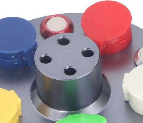 Fockety Oil Cup Stand, Rotatable Watch Oil Cups Professional Rotary Five Dip Cup Metal Turntable Watch Repair Tool for Repair Watchmakers in Saudi Arabia