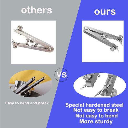 Watch Spring Bar Tweezer，Spring Bar Plier Tool with Hardened Steel 10 Tips Pins for Watch Band Replacement (Silver) in Kuwait