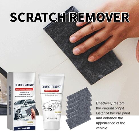 New Nano Sparkle Cloth Car Scratch 2026 Upgrade Remover Kit for Deep Scratch Repair, Magic Wipes Cleaning Cloth Car Scratch Repair Paste, Universal Fit in Kuwait