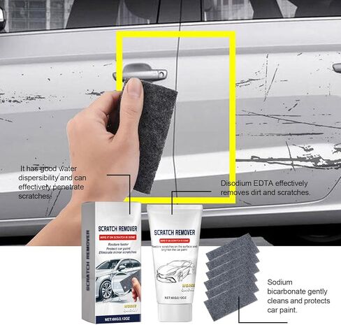 New Nano Sparkle Cloth Car Scratch 2026 Upgrade Remover Kit for Deep Scratch Repair, Magic Wipes Cleaning Cloth Car Scratch Repair Paste, Universal Fit in Kuwait