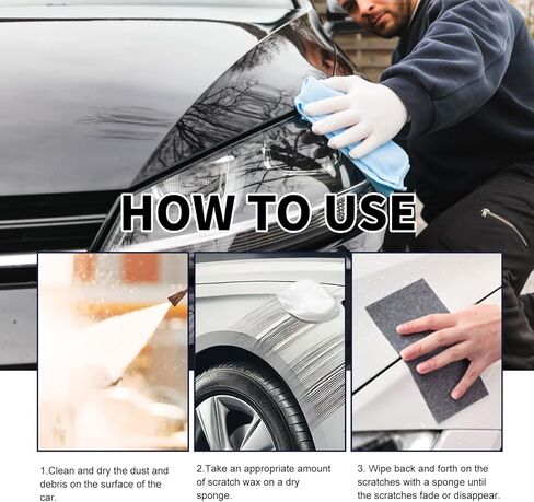 New Nano Sparkle Cloth Car Scratch 2026 Upgrade Remover Kit for Deep Scratch Repair, Magic Wipes Cleaning Cloth Car Scratch Repair Paste, Universal Fit in Kuwait