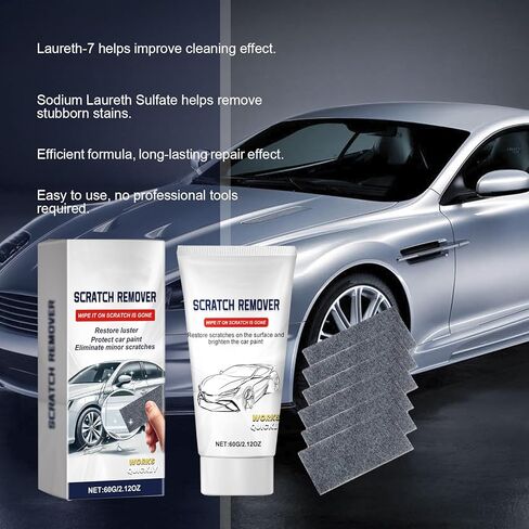 New Nano Sparkle Cloth Car Scratch 2026 Upgrade Remover Kit for Deep Scratch Repair, Magic Wipes Cleaning Cloth Car Scratch Repair Paste, Universal Fit in Kuwait