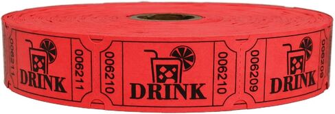 1200 Drink Raffle Tickets, 2 x 1 Inch, Drink Tickets Single Roll for Events, Club, Community Festival, Party, Class Reward (Blue) in Saudi Arabia
