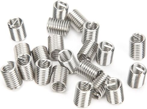 50Pcs High Strength Stainless Steel Wire Thread Insert Kit for Screw Hole Repair US Units 5/16in 18x2D Threaded Bushing Protection Socket for Metal Thread Restoration in Saudi Arabia
